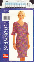 See&Sew 3173 Sewing Pattern, Top and Skirt, Size 6-8-10, Uncut, Factory Folded