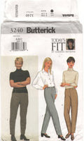 Butterick 3240 Sandra Betzina Semi-Fitted, Tapered Pants, Uncut, Factory Folded Sewing Pattern Waist 26.5-30.5