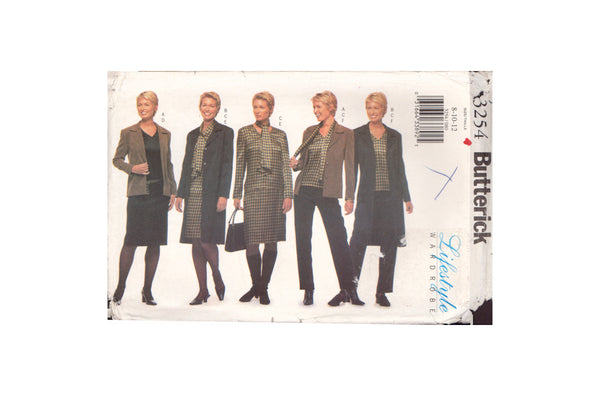 Butterick 3254 Sewing Pattern Women's Pants, Skirt, Dress, Top, Jacket Size 8-10-12 OR 20-22-24 Uncut Factory Folded