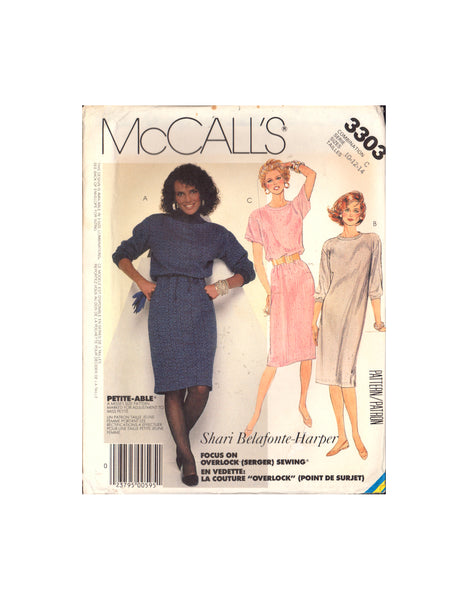 McCall's 3303 Sewing Pattern Dress Size 10-12-14 Uncut Factory Folded