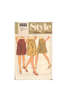 Style 3331 Sewing Pattern, Culottes, Size 14, Partially Cut, Complete