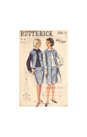 Butterick 3400 Sewing Pattern, Skirt,  Blouse and Jacket or Coat, Size 16, Cut, Complete