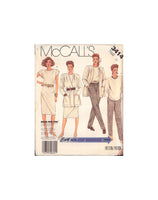 McCall's 3414 Sewing Pattern Unlined Jacket, Top, Skirt Pants, Size 12, Uncut Factory