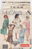 McCall's 3437 Maternity Drop Waist Dress with Collar and Sleeve Variations, Uncut, Factory Folded, Sewing Pattern Size 6-10