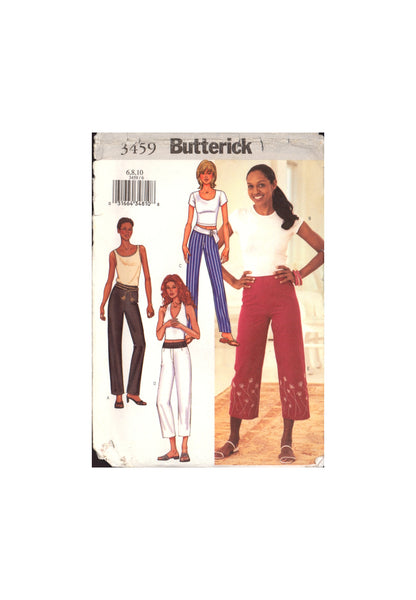 Butterick 3459 Sewing Pattern Trousers Pants Size 6-8-10 Uncut Factory Folded