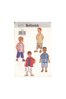 Butterick 3475 Sewing Pattern, Boys' Shirt and Shorts, Size 6-7-8, Uncut, Factory Folded