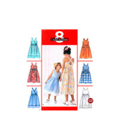 McCall's 3611 Girls' Summer Dress with Style Variations, Uncut, Factory Folded Sewing Pattern Size 7-10