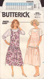 Butterick 3620 Sewing Pattern, Women's Jumper and Top, Size 8-10-12, Partially Neatly Cut, Complete