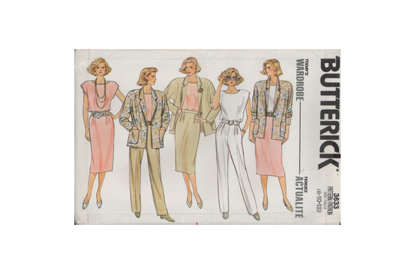 Butterick 3633 Sewing Pattern, Jacket, Top, Skirt and Pants, Size 8-10-12, Uncut, Factory Folded