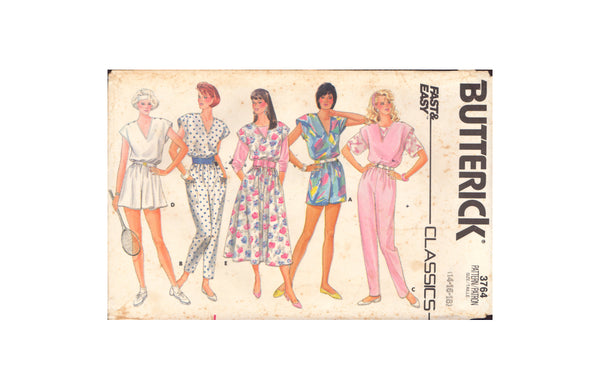 Butterick 3764 Sewing Pattern, Women's Jumper and Jumpsuit, Size 14-16-18, Partially Cut, Complete