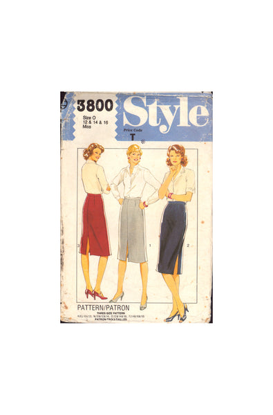 Style 3800 Set of Skirts, Sewing Pattern, Size 12, CUT, COMPLETE