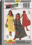 Burda 3811 Teen or Tween Loose Fitting Tiered Summer Dress, Uncut, Factory Folded, Sewing Pattern Size 11-16