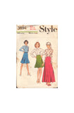 Style 3894 Sewing Pattern, Skirt and Blouse, Size 10, Partially Cut, Complete