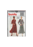 Burda 3903 Top with Sleeve Length Variations and Long Flared Skirt, Sewing Pattern Multi Plus Size 10-20