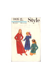 Style 3905 Sewing Pattern, Child's and Girls' Dressing Gown, Size 6, CUT, COMPLETE