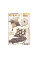 Kwik Sew 3910 Sewing Pattern, Decorative Cushions, Uncut, Factory Folded