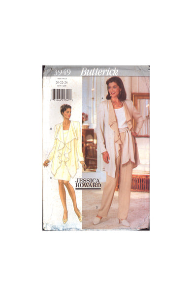 Butterick 3949 Sewing Pattern Jacket Top Skirt Pants Sash Size 20-22-24 Uncut