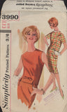 Simplicity 3990 Sewing Pattern, Two-Piece Dress, Size 12, Cut, Complete