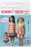 Kwik Sew 4039 Girls' and Dolls' Jumpers, Uncut, Factory Folded Sewing Pattern Size 3-10