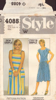 Style 4085 Sewing Pattern, Pullover Dress, Size 12-14, Cut, Complete