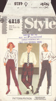 Style 4215 Sewing Pattern, Pants, Size 8-10-12, Partially Cut, Complete