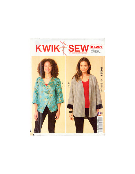 Kwik Sew 4251 Sewing Pattern, Women's Jackets and Tank Top, Size XS-XL, Uncut, Factory Folded