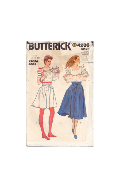 Butterick 4286 Sewing Pattern, Skirt, Size 12, Cut, Complete