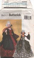 Butterick 4315 Marie Antionette Style Dress, Cosplay, Fancy Dress, Uncut, Factory Folded Sewing Pattern Size 6-12 or 14-20