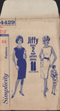 Simplicity 4429 Sewing Pattern, Jiffy Dress, Size 12, Uncut, Factory Folded, "Unprinted"