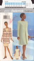 Butterick 4511 Sewing Pattern, Misses' Petite Jacket & Dress, Size 12-14-16, Uncut, Factory Folded