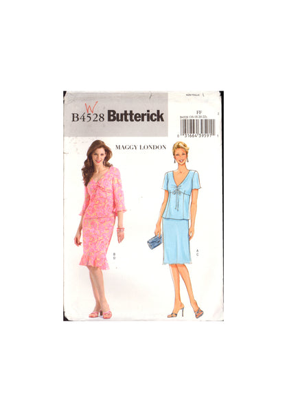 Butterick 4528 Sewing Pattern Top Skirt Size 16-22 Uncut Factory Folded