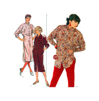 Style 4533 Shirt or Shirtdress with Shirttail Hem, Uncut, Sewing Pattern Size 10-14