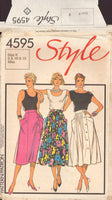 Style 4595 Sewing Pattern, Button-Front Skirts, Size 8-12, Uncut, Factory Folded