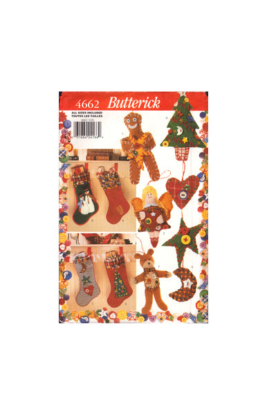 Butterick 4662 Sewing Pattern Holiday Items Uncut Factory Folded