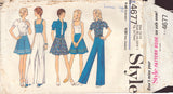 Style 4677 Sewing Pattern, Junior/Teen's Skirt, Pants, Blouse and Top, Size 13/14, Cut, Complete