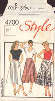 Style 4700 Set of Skirts, Sewing Pattern, Size 12, Partially Cut, Complete