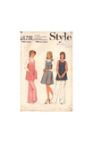 Style 4718 Sewing Pattern, Maternity Pinafore Dress or Tunic and Pants, Size 12, Cut, Complete