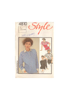 Style 4810 Sewing Pattern, Tops, Size 12, Uncut, Factory Folded