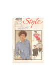 Style 4810 Sewing Pattern, Tops, Size 12, Uncut, Factory Folded