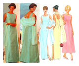 90s Sewing Pattern: Butterick 4823 Lined A-line or Fit and Flare Evening Dress, Uncut, Factory Folded, Size 6-10