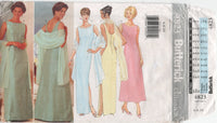 90s Sewing Pattern: Butterick 4823 Lined A-line or Fit and Flare Evening Dress, Uncut, Factory Folded, Size 6-10