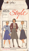 Style 4826 Sewing Pattern, Set of Skirts, Size 7-8-10-12, Partially Cut, Complete