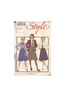 Style 4826 Sewing Pattern, Set of Skirts, Size 7-8-10-12, Partially Cut, Complete