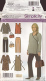 Simplicity 4890 Maternity Dress or Top, Pants and Bag, Size 16-24, Uncut, Factory Folded