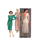 90s Sewing Pattern: Butterick 4902 Rimini V-Back Dress with Draped Midriff, Uncut, Factory Folded, Size 8-12