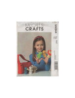 McCall's 4944 Sewing Pattern, Finger Puppets and Tote Bag, One Size, Partially Cut, Complete