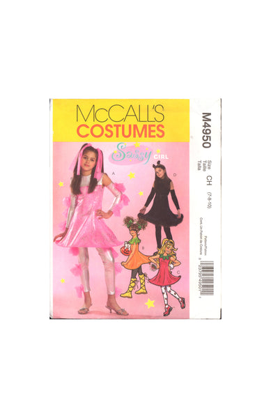 McCall's 4950 Sewing Pattern Girls' Costumes Uncut Factory Folded