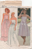 Butterick 4993 Evening or Bridal Dress in Two Lengths, Uncut, Factory Folded or Cut Sewing Pattern Size 12