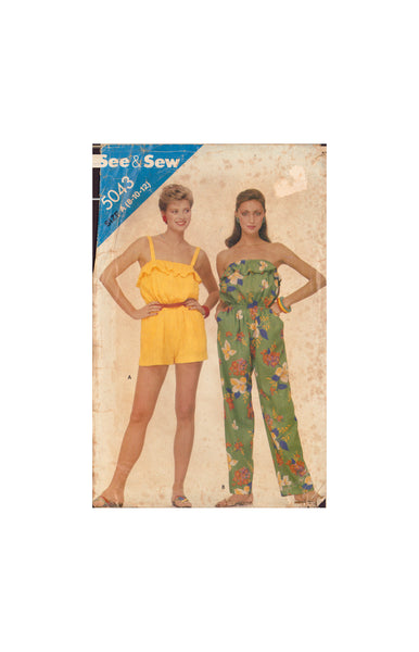 See & Sew 5043 Sewing Pattern, Jumpsuit, Size 8-10-12, Cut, Complete