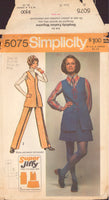 Simplicity 5075 Sewing Pattern, Tunic, Mini-Skirt and Pants, Size 16, Partially Cut, Complete